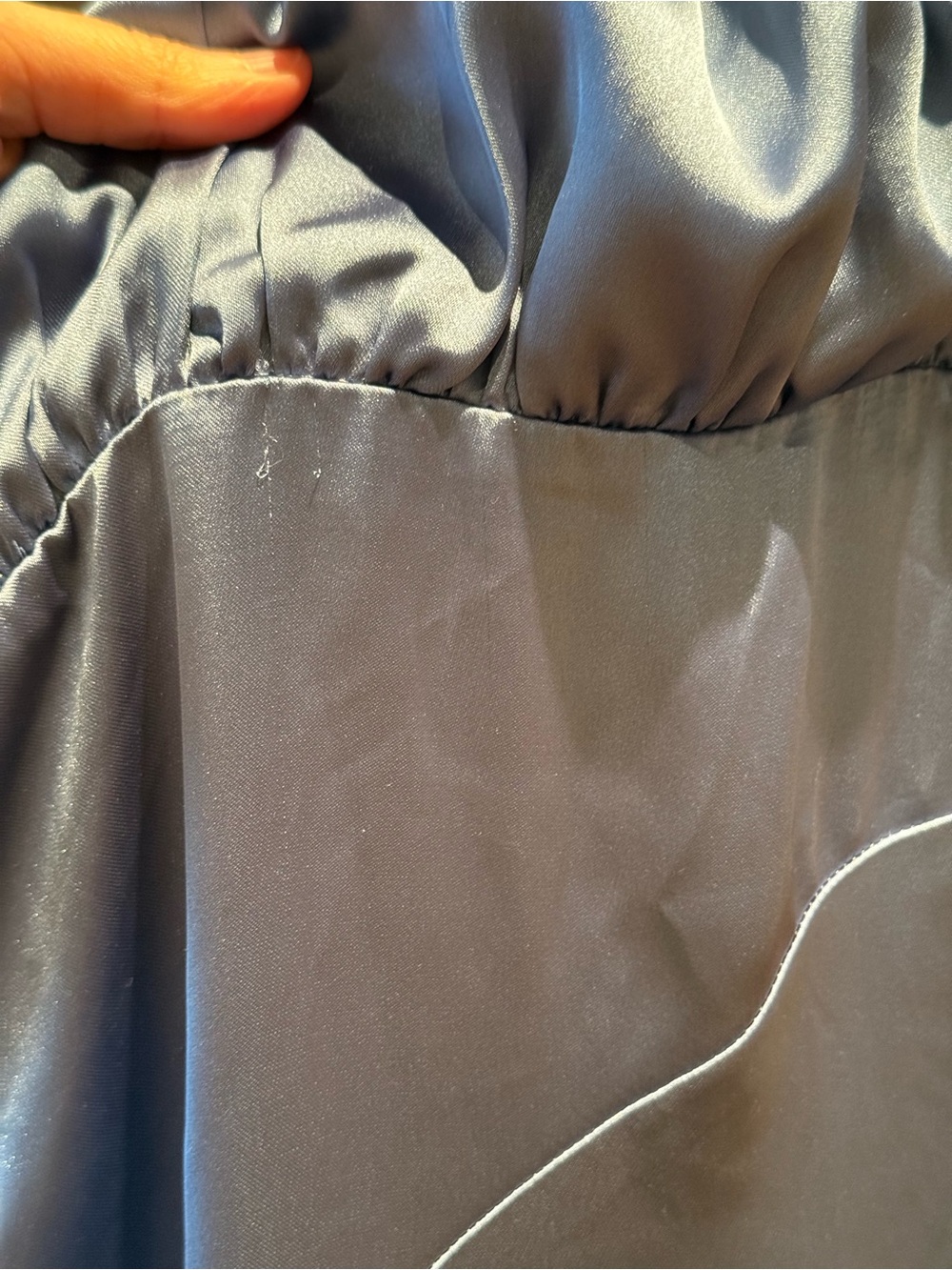Mare Mare Anthropologie Puff-Sleeve Square-Neck Satin Maxi Dress - Picture 12 of 16